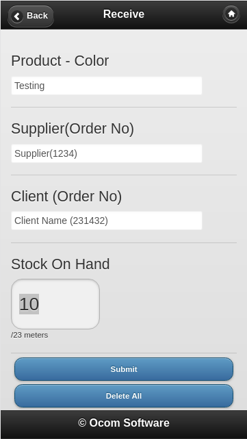 Stock Control